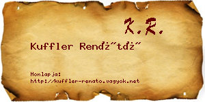 Kuffler Renátó névjegykártya